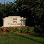 Landscaping by Brentwood Baptist sign