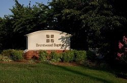 Brentwood Baptist Sign w/ Landscaping