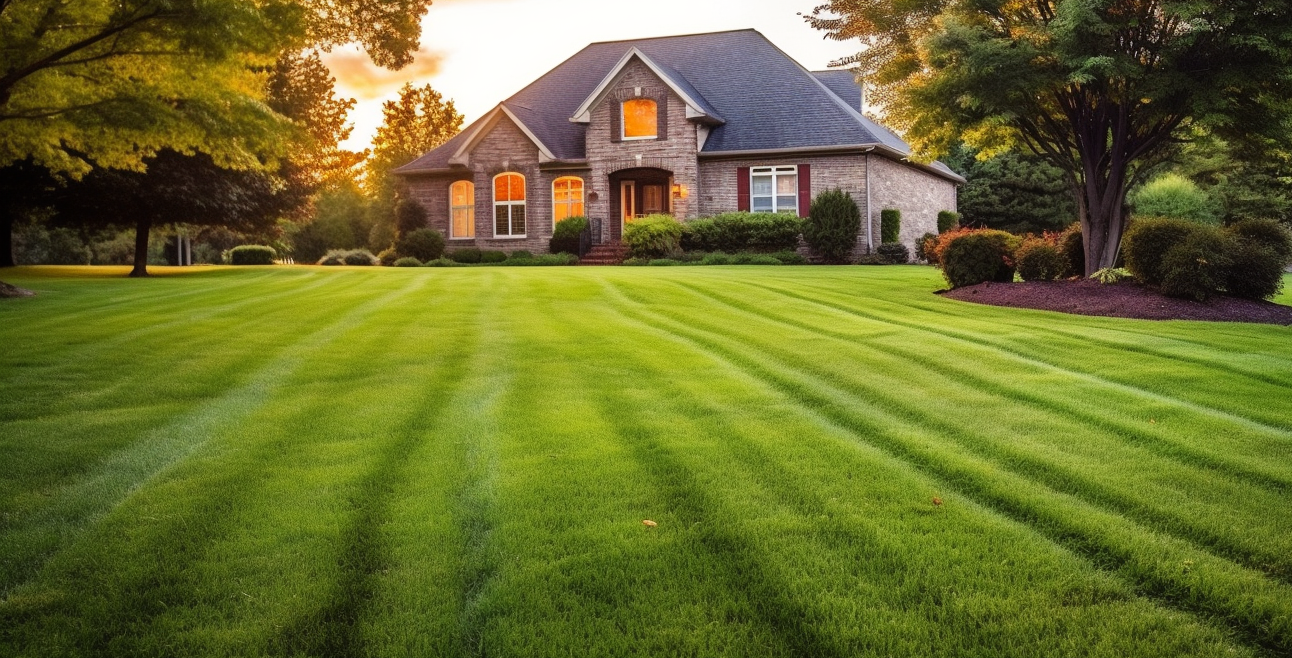 A lush, green lawn transformed by Turf Managers' comprehensive lawn care in Nashville services.