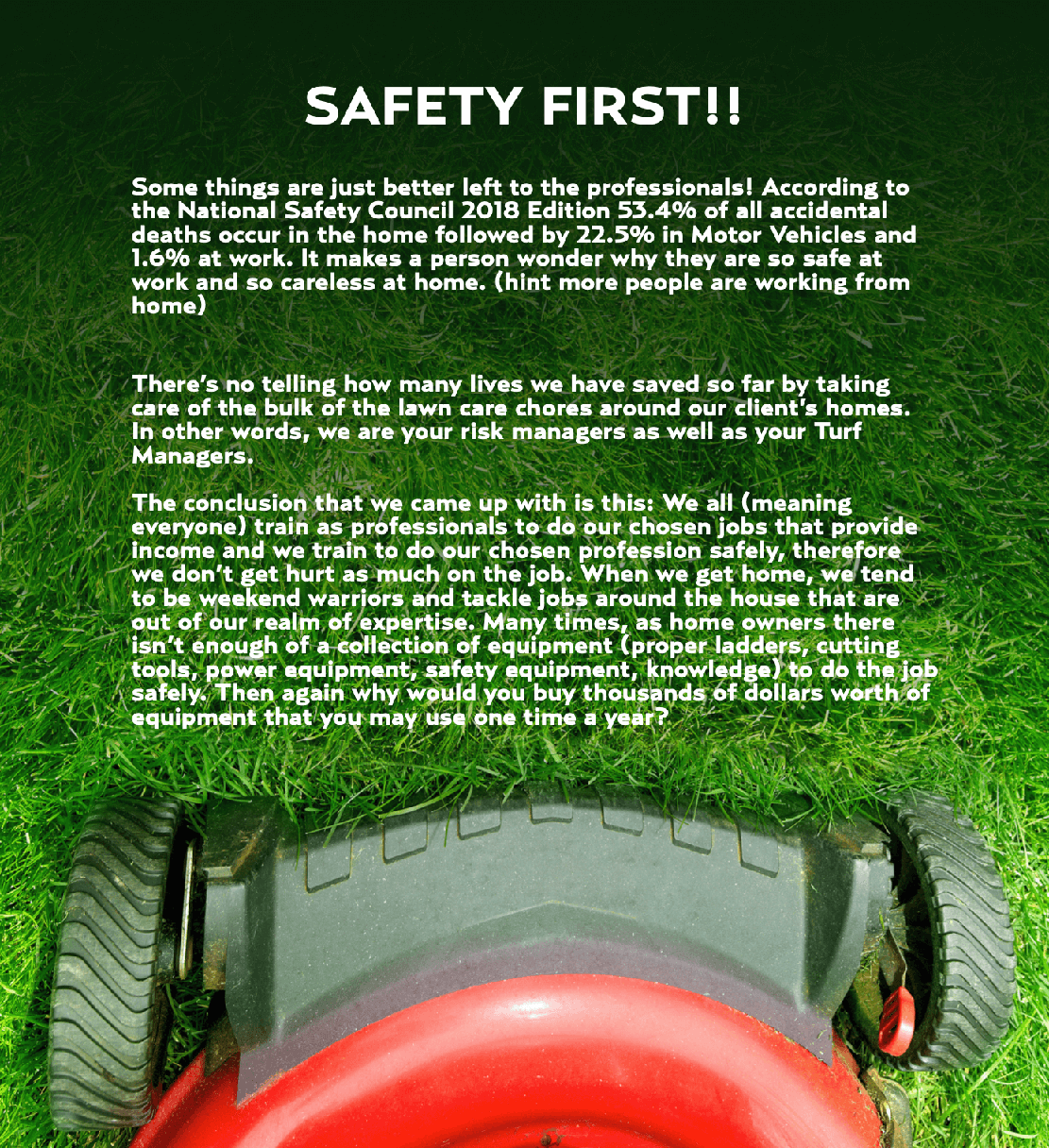Safety First Information