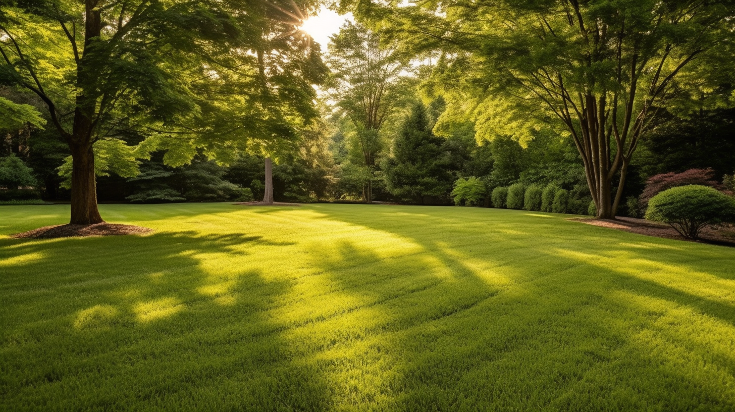 A vibrant lawn cared for by Turf Managers, showcasing the quality of our lawn care services.
