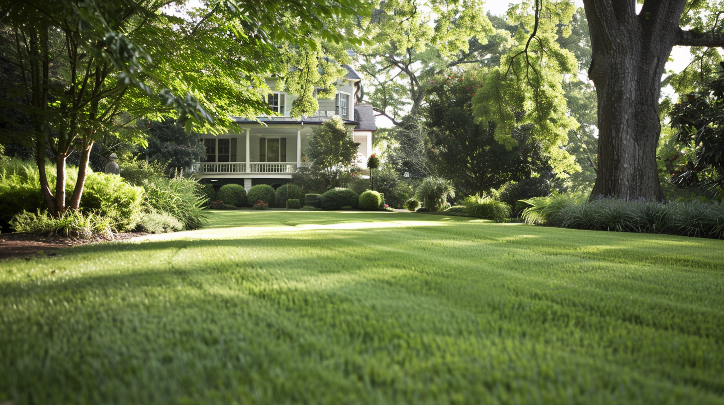 Lush Nashville Lawn in Spring, Revitalized by Professional Lawn Care After Winter
