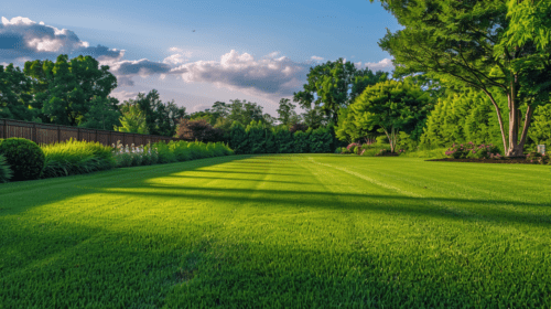 Lawn care Nashville: Perfectly manicured green lawn and vibrant landscaping highlighting Turf Managers LLC's expertise.